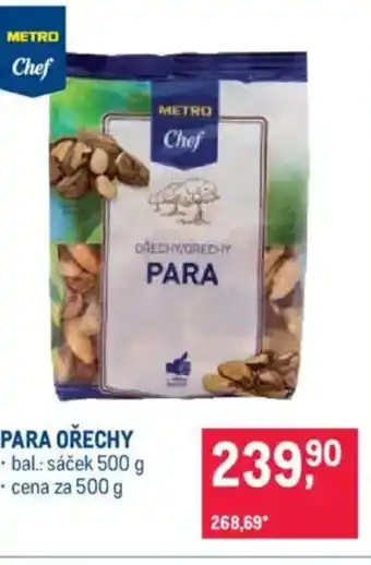 Makro Para ořechy nabídka