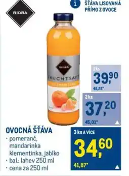 Makro Ovocná šťáva nabídka