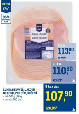 Makro Šunka nejvyšší jakosti - od kosti, pro děti, dušená nabídka