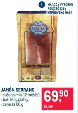 Makro Jamón serrano nabídka