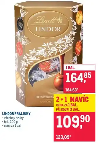 Makro Lindor pralinky nabídka