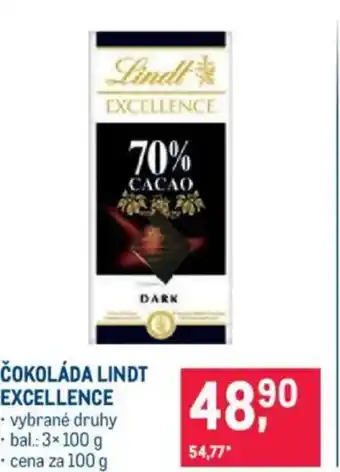 Makro Čokoláda lindt excellence nabídka