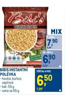 Makro Bibis instantní polévka nabídka