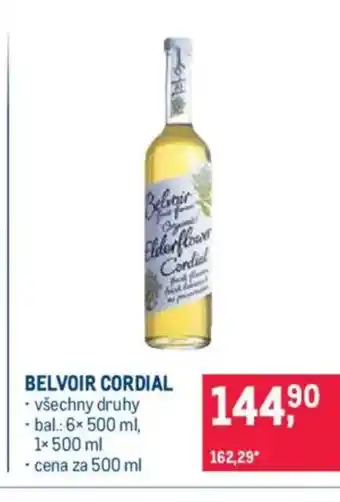 Makro Belvoir cordial nabídka