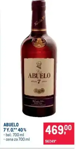 Makro ABUELO 7 Y.O 40% nabídka