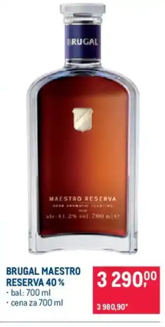 Makro BRUGAL MAESTRO RESERVA 40% nabídka