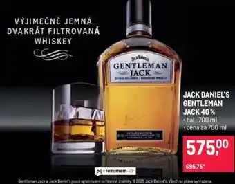 Makro JACK DANIEL'S Gentleman jack 40% nabídka