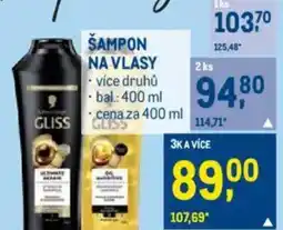 Makro GLISS Šampon na vlasy nabídka