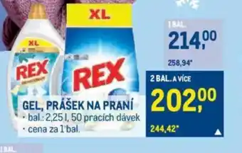 Makro REX gel, prášek na praní nabídka