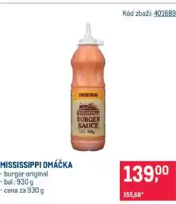 Makro Mississippi omáčka nabídka