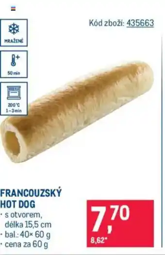 Makro Francouzský hot dog nabídka