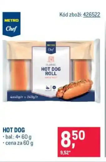 Makro Hot dog nabídka