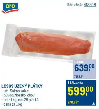 Makro Losos uzený plátky nabídka