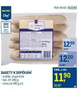 Makro Bagety k dopékání nabídka