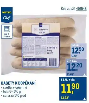 Makro Bagety k dopékání nabídka