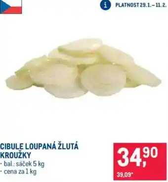 Makro Cibule loupaná žlutá kroužky nabídka