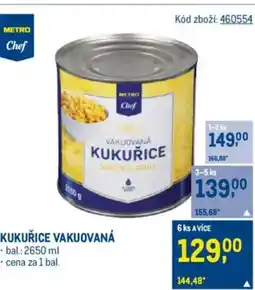 Makro Kukuřice vakuovaná nabídka