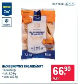 Makro Hash browns trojhránky nabídka