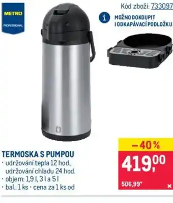 Makro Termoska s pumpou nabídka