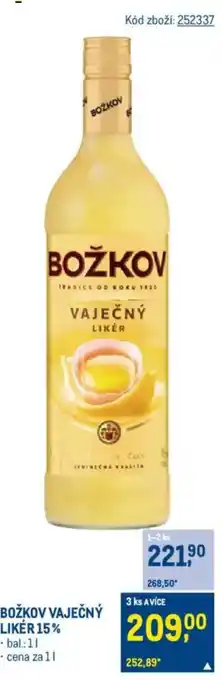 Makro BOŽKOV Vaječný likér 15% nabídka