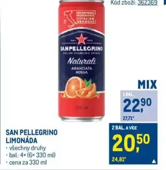 Makro SAN PELLEGRINO Limonáda nabídka