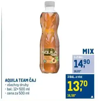 Makro AQUILA Team čaj nabídka