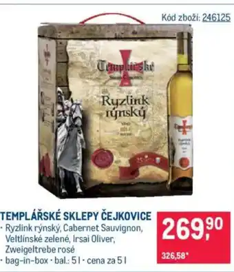 Makro Templářské sklepy čejkovice nabídka