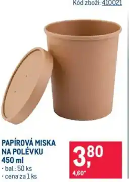 Makro Papírová miska na polévku nabídka