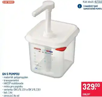 Makro GN s pumpou nabídka