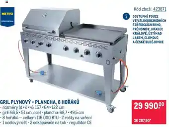 Makro Gril plynový + plancha, 8 hořáků nabídka