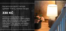 Kondela Keramická stolní lampa QENNY TYP 3, hnědá taupe nabídka