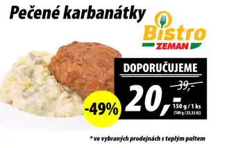 ZEMAN Pečené karbanátky nabídka