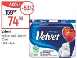 Globus Velvet toaletní papír, 3vrstvý nabídka