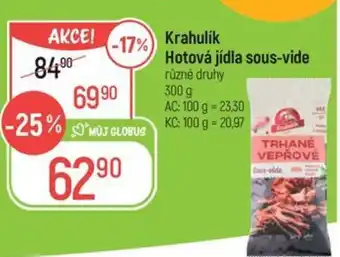 Globus Krahulik Hotová jídla sous-vide nabídka