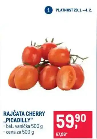 Makro Rajčata cherry „Picadilly" nabídka