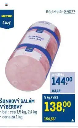 Makro Šunkový salám výběrový nabídka