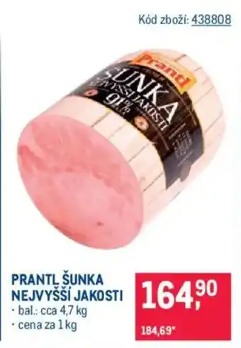 Makro Prantl šunka nejvyšší jakosti nabídka