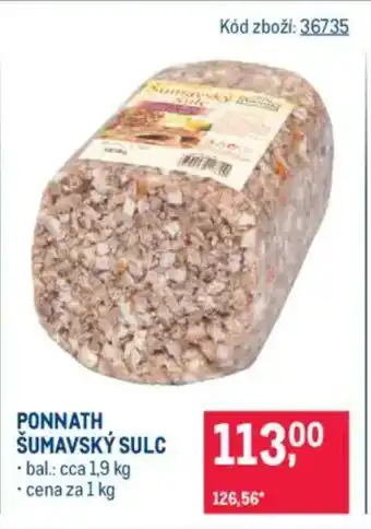 Makro Ponnath šumavský sulc nabídka