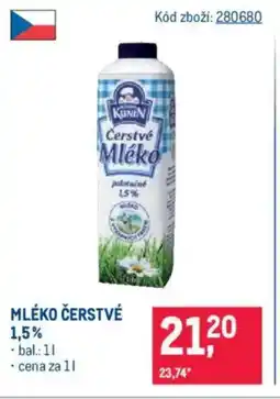 Makro Mléko čerstvé 1,5% nabídka