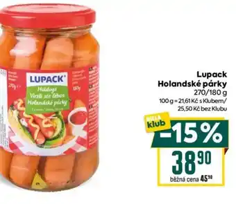 Billa Lupack Holandské párky nabídka