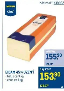 Makro Eidam 45% uzený nabídka