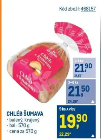 Makro Chléb šumava nabídka