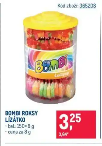 Makro Bombi roksy lízátko nabídka