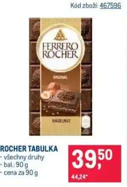 Makro Rocher tabulka nabídka