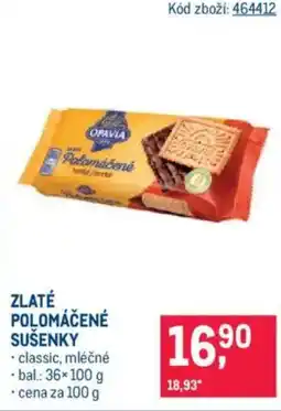 Makro Zlaté polomáčené sušenky nabídka