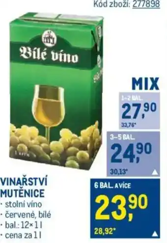 Makro Vinařství mutěnice nabídka