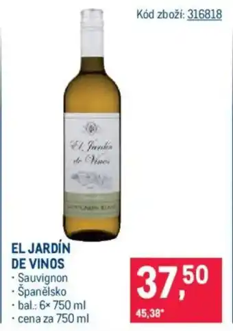 Makro EL JARDÍN DE VINOS nabídka