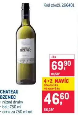 Makro CHATEAU BZENEC nabídka