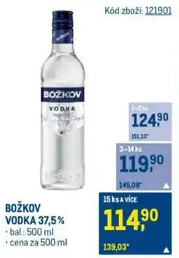 Makro BOŽKOV Vodka 37,5% nabídka