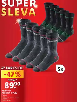 Lidl PRACOVNÍ PONOŽKY - 5 PÁRŮ nabídka